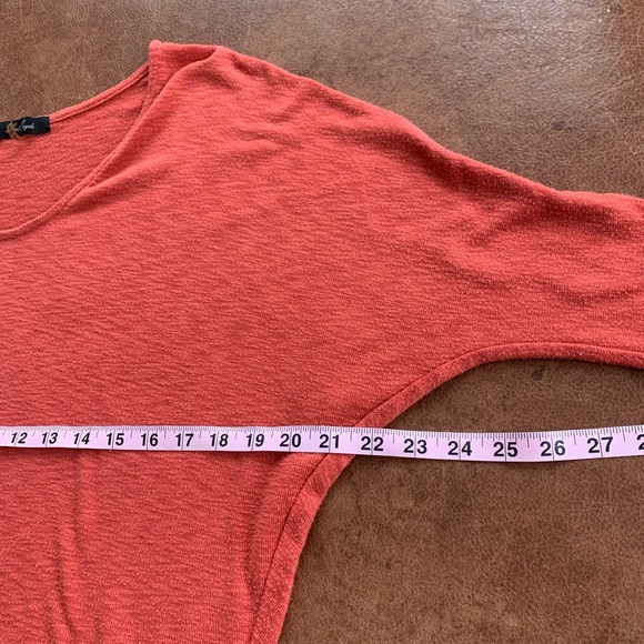 Laila Jayde "Bowie 3/4 Sleeve Dolman Knit Top", Coral, Women's XS - Picture 5 of 12